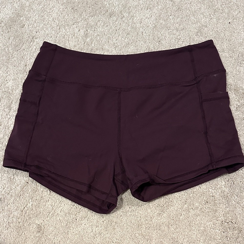 Born Primitive Women's High-Waist Active Shorts in Deep Plum medium